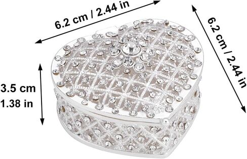 Arras Para Boda Catolica - 13pc Wedding Unity Coins with Diamond Heart Shaped Box, Arras de matrimonio, Wedding Coins for Unity Ceremony Ideas, Arras de boda Catolica,Unity Coins Catholic (Silver) in Saudi Arabia