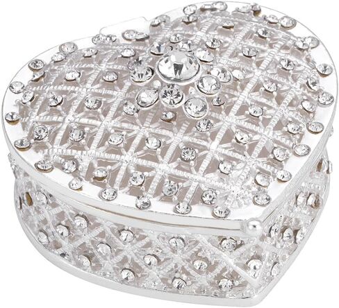 Arras Para Boda Catolica - 13pc Wedding Unity Coins with Diamond Heart Shaped Box, Arras de matrimonio, Wedding Coins for Unity Ceremony Ideas, Arras de boda Catolica,Unity Coins Catholic (Silver) in Saudi Arabia