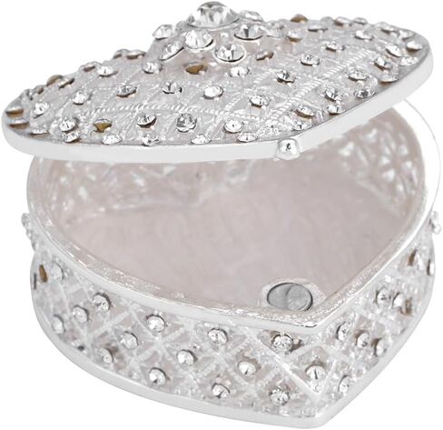 Arras Para Boda Catolica - 13pc Wedding Unity Coins with Diamond Heart Shaped Box, Arras de matrimonio, Wedding Coins for Unity Ceremony Ideas, Arras de boda Catolica,Unity Coins Catholic (Silver) in Saudi Arabia