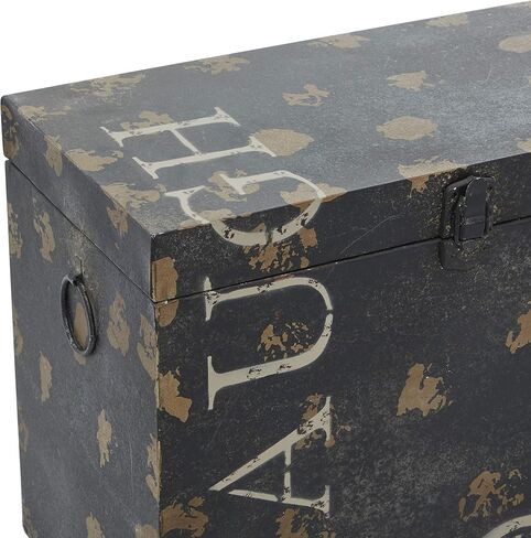 Deco 79 Metal Decorative Box Live Love Laugh Decorative Keepsake Boxes with Hinged Lid, Set of 3 Storage Boxes 16", 12", 9"W, Multi Colored in Saudi Arabia