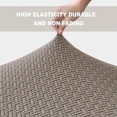 Deisy Dee RV Dinette Cushion Covers,Stretchable Rv Seat Covers,Camper Cushions Cover for RV Camper Car Bench (Khaki, 1 Bench Cover & 1 Backrest Cover) in Kuwait