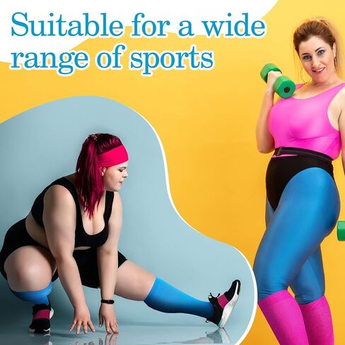 10 أزواج من الجوارب النيون فوق الساق، جوارب واسعة جدًا للقدمين، جوارب تدريب رياضية للوذمة اللمفية لمرضى السكري، جوارب رياضية للجنسين، جوارب نيون كبيرة للنساء والرجال، جوارب عالية للركبة، 5 ألوان in Kuwait