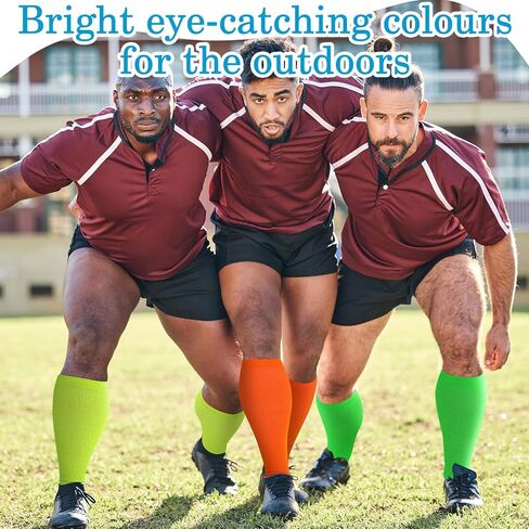 10 أزواج من الجوارب النيون فوق الساق، جوارب واسعة جدًا للقدمين، جوارب تدريب رياضية للوذمة اللمفية لمرضى السكري، جوارب رياضية للجنسين، جوارب نيون كبيرة للنساء والرجال، جوارب عالية للركبة، 5 ألوان in Kuwait