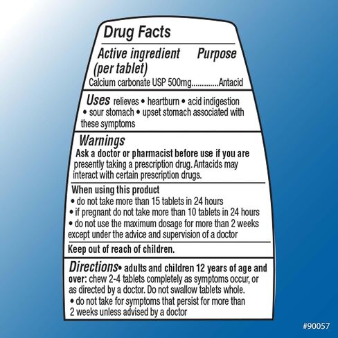 اختيار الجودة، كربونات الكالسيوم ذات القوة العادية بنكهة الفاكهة الاستوائية 500 ملغ، أقراص مضادة للحموضة قابلة للمضغ، 66 قرصًا، حرقة المعدة وعسر الهضم الحمضي. in Kuwait
