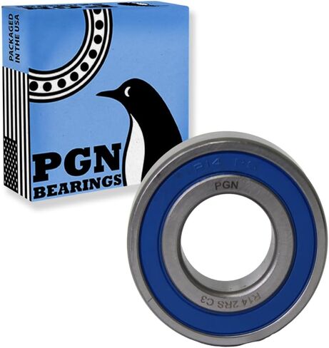 محامل PGN (10 عبوات) R14-2RS - محمل كروي مختوم من الصلب الكروم المشحم - محامل 7/8 بوصة × 1-7/8 بوصة × 1/2 بوصة مع ختم مطاطي ودعم دورة في الدقيقة العالية in Kuwait
