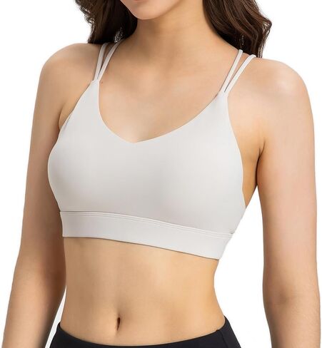 Lemedy Strappy Sports Bras for Women Criss Cross Back Padded Workout Crop Yoga Tank Tops in Saudi Arabia