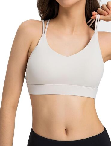 Lemedy Strappy Sports Bras for Women Criss Cross Back Padded Workout Crop Yoga Tank Tops in Saudi Arabia