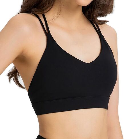 Lemedy Strappy Sports Bras for Women Criss Cross Back Padded Workout Crop Yoga Tank Tops in Saudi Arabia