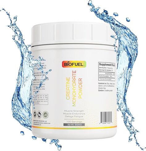 Biofuel Creatine Monohydrate Powder – Enhances Muscle Building, Strength, and Performance – 500g, 100 Servings in Saudi Arabia