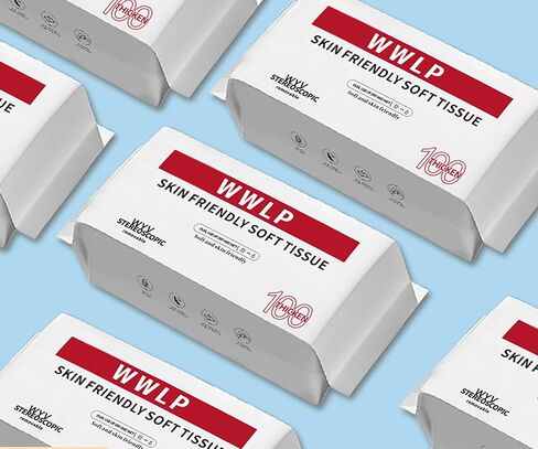 WYV Disposable Face Towel, 100 Count Cotton Facial Dry Wipes, Soft dry Wipes Cotton Facial Tissues, Multi-purpose Portable Face Clean Towels for Cleansing, Skincare and Makeup Remover in Saudi Arabia