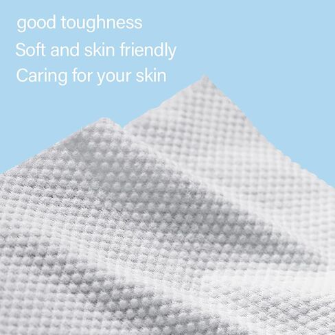 WYV Disposable Face Towel, 100 Count Cotton Facial Dry Wipes, Soft dry Wipes Cotton Facial Tissues, Multi-purpose Portable Face Clean Towels for Cleansing, Skincare and Makeup Remover in Saudi Arabia