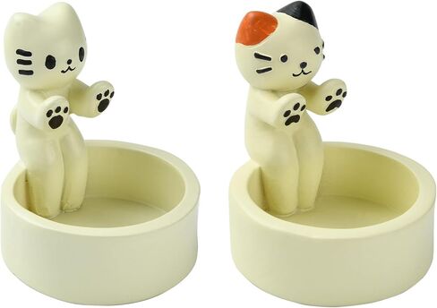 DanLingJewelry 2 قطعة حامل شمعة القط الراتنج الاحترار الكفوف لطيف الحيوانات الأليفة هريرة الشاي ضوء أصحاب شمعة حامل للمنزل ديكور للطاولات in Kuwait