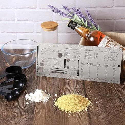 Chef's Culinary Tools Kitchen Ruler-Culinary Ruler for Kitchen Culinary Student and Amateu Chefs Kitchen Accessories (12.28X4.96") in Kuwait