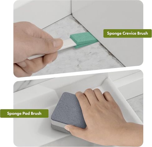 Amazer 8 Pack Cleaning Brush Set for Kitchen, Dish Scrubber Brush with Stiff Bristles, Crevice Brush, Scouring Pad, Stove Brush Tools for Household Use Sink, Pots, Bathroom, Window, Grout in Saudi Arabia