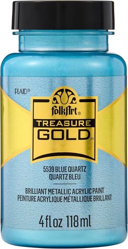 FolkArt Gold Assorted Easy to Apply DIY Crafts, Art Supplies with A Metallic Finish Treasure Paint 2 Fl Oz 59 Ml (Pack of 1) in Saudi Arabia