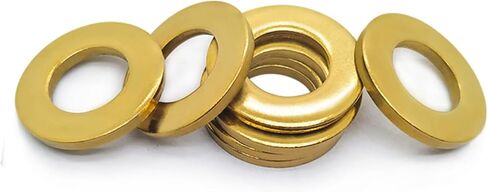 304 Stainless Steel Flat Gasket, Stainless Steel Gasket, Flat Washer, Titanium-Plated Gasket, Gold-Plated Gasket, Burnt Blue Gasket, M4M5M6M8M10M12(PVD Gold Plating, M8x16x1.5=20pcs) in Saudi Arabia