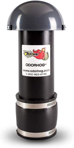 Clamp On Vent Stack Pipe Filter 3", Black ABS with Mushroom Cap, Removes Outdoor Septic and Sewer Odor Problems (3.0-inch) in Saudi Arabia