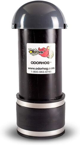 Clamp On Vent Stack Pipe Filter 3", Black ABS with Mushroom Cap, Removes Outdoor Septic and Sewer Odor Problems (3.0-inch) in Saudi Arabia