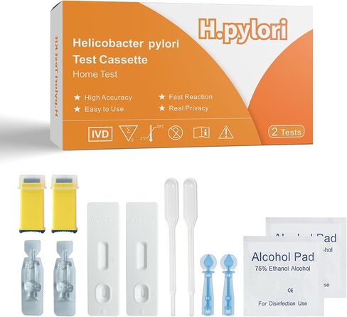 JOGRO H. Pylori Test kit，Helicobacter Pylori Test kit, Results in 10-15 Minutes, Fast and Highly Accurate, Easy to use and Read,Pack of 2 in Saudi Arabia