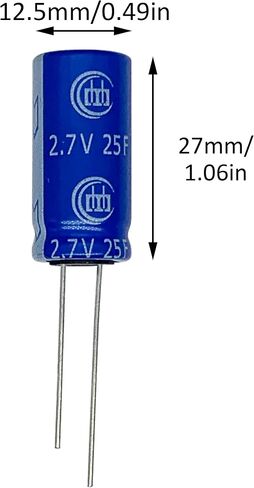2 قطعة 18x60 مللي متر (0.71x2.36in) مكثف فائق 2.7 فولت 100F فاراد السعة لف نوع تخزين الطاقة لتخزين الطاقة الاحتياطية على اللوحة in Kuwait