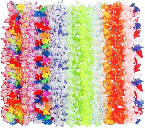 36 PCS Hawaiian Leis Hawaii Flower Leis for Adults and Kids Luau Party Decorations in Saudi Arabia