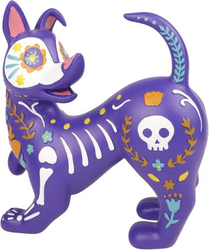 تمثال صغير للكلاب من Needzo Dia De Los Muertos، ديكور يوم الموتى النابض بالحياة، مقاس 17.78 × 17.78 سم in Kuwait