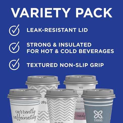 Dixie To Go Medium Paper Coffee Cups With Lids, 12 Oz, 26 Count, Disposable Cups For On-The-Go Hot Beverages in Saudi Arabia