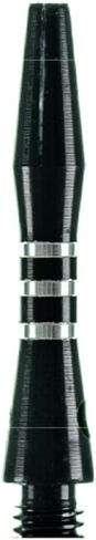 Black Jailbird Striped Aluminum Dart Shafts - 3 Sets (9 shafts), 2BA Ex-Short (1 1/4 inch) + O'rings in Saudi Arabia