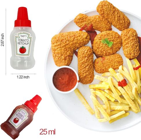 4 قطع زجاجة كاتشب صغيرة من لوبورو، 25 مل من زجاجات ضغط البهارات البلاستيكية القابلة لإعادة الملء، زجاجات حاوية صلصة الصويا والعسل مع غطاء لولبي للتخييم والمدرسة والشواء في صندوق بينتو in Kuwait