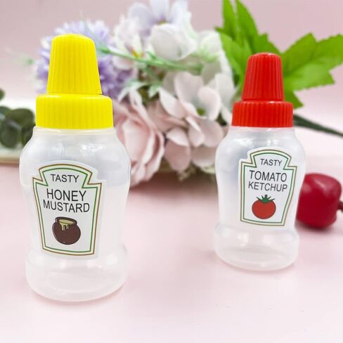 4 قطع زجاجة كاتشب صغيرة من لوبورو، 25 مل من زجاجات ضغط البهارات البلاستيكية القابلة لإعادة الملء، زجاجات حاوية صلصة الصويا والعسل مع غطاء لولبي للتخييم والمدرسة والشواء في صندوق بينتو in Kuwait
