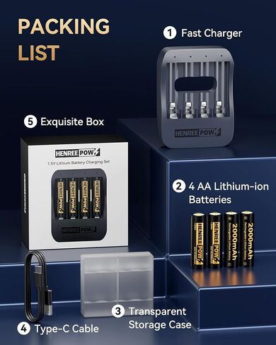 Henreepow Rechargeable AA Batteries, Ni-MH Double A Solar Batteries High Capacity 1.2V Pre-Charged for Outdoor Solar Lights, String Lights，Pathway Lights(AA-1000mAh-12pack) in Kuwait