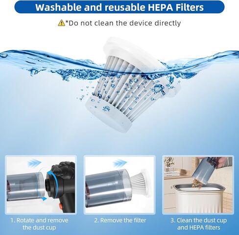 مكنسة كهربائية محمولة باليد، مكنسة كهربائية قابلة لإعادة الشحن، صائدة الحشرات، مكنسة كهربائية محمولة عالية الطاقة مع شفط قوي، طارد للغبار ومنفاخ هواء للسفر المنزلي بالسيارة in Kuwait