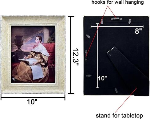 Vintage Picture Frame 8x10 Inch, Antique Ornate Photo Frames with Glass Front, Brushed Design, Tabletop & Wall Hanging, Photo Gallery, Gold in Kuwait