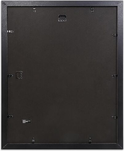 The Display Guys - Black Wooden Minimalist Picture Frames Set - Tempered Glass - 18x24 matted to 12x18 - Wall Hanging - 4-Pack in Saudi Arabia