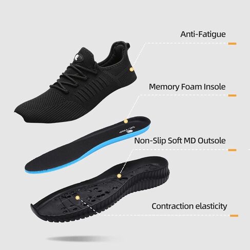 SK·TRIP Women's Walking Shoes Lightweight Breathable Flying Woven Mesh Upper Casual Jogging Shoes Ladies Tennis Shoes Workout Footwear Non-Slip Gym Sneakers for Women in Saudi Arabia