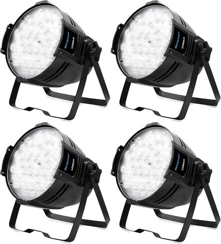 بيتوبر 54 مصباح LED فائق السطوع DMX-512 دي جيه للمسرح / اوف وايت اضاءة 5000 لومن للمسرح والاستوديو واستوديو التصوير وديكور المنزل والحفلات والمناسبات الكنسية وحفلات الزفاف وما إلى ذلك in Kuwait
