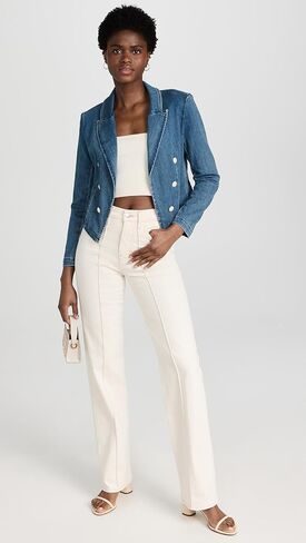 Women's Wayne Crop Double Breast Jacket in Saudi Arabia