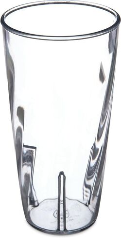 Carlisle FoodService Products Plastic Tumbler with Swirl Design for Home and Restaurant, Polycarbonate, 22 Ounces, Clear in Saudi Arabia