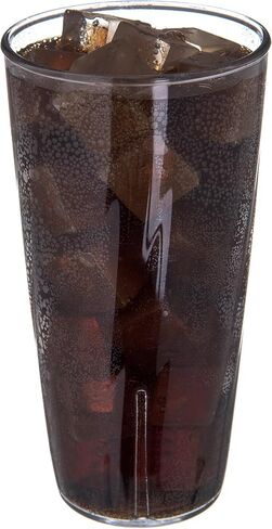 Carlisle FoodService Products Plastic Tumbler with Swirl Design for Home and Restaurant, Polycarbonate, 22 Ounces, Clear in Saudi Arabia