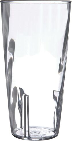 Carlisle FoodService Products Plastic Tumbler with Swirl Design for Home and Restaurant, Polycarbonate, 22 Ounces, Clear in Saudi Arabia
