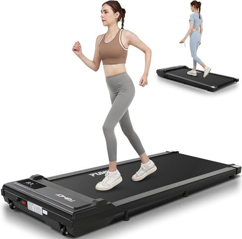FUNMILY Walking Pad Treadmill 300 lb Capacity Under Desk Treadmill, 2.5hp Portable Treadmills for Home Office Small Running, 2 in 1 Working Walking Jogging Machine with Shock Absorption, LED Display in Saudi Arabia