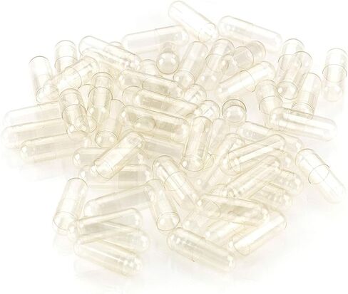 Empty Capsules Size 2 - Clear Vegan HPMC - 120 Count Jar - Fits Capsule Machine Filling Tray - Joined Vegetarian Caps Easy Snap for DIY Powder Supplement Pills - Halal Kosher Hypromellose in Saudi Arabia