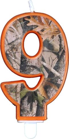 شمعة كامو لعيد الميلاد مقاس 3 بوصة رقم "9" تسعة، مجموعة الحفلات المموهة التالية من هافركامب in Kuwait