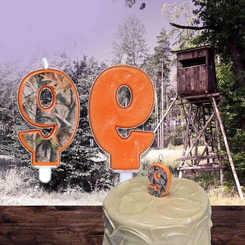 شمعة كامو لعيد الميلاد مقاس 3 بوصة رقم "9" تسعة، مجموعة الحفلات المموهة التالية من هافركامب in Kuwait