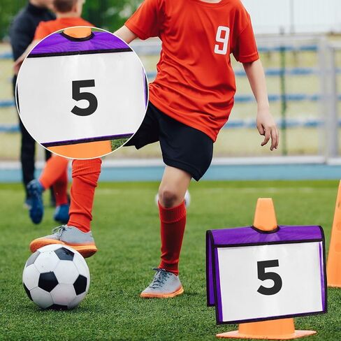 Xuhal 12 قطعة من الأكمام المخروطية المرورية للتحذير، إشارات المرور الآمنة، رسالة مخروطية، أغطية مخروطية المرور، علامة تحذير للنشاط الرياضي لإشارات المرور على الطرق الخارجية للمدرسة (أرجواني) in Kuwait