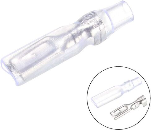 uxcell 200pcs 2.8mm Wire Terminals Connector Quick Splice Female Spade Connect with Insulating Sleeve in Saudi Arabia