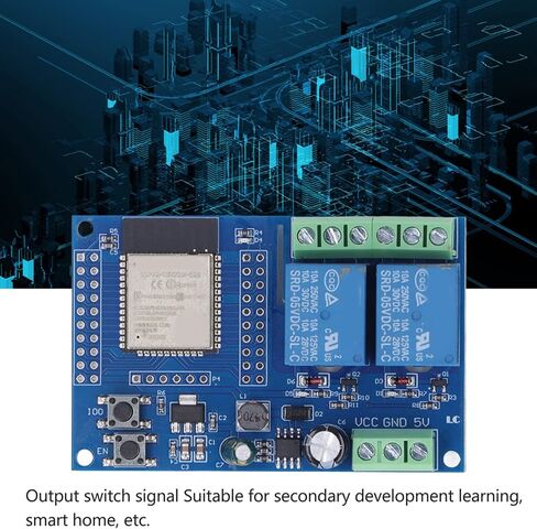 ESP Relay, 2 Channel 5V Relay Module, 4M Byte Flash Large Capacity Programmable Relay Board for Secondary Development Learning in Saudi Arabia