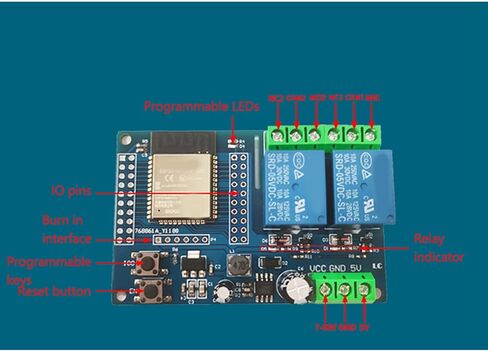 ESP Relay, 2 Channel 5V Relay Module, 4M Byte Flash Large Capacity Programmable Relay Board for Secondary Development Learning in Saudi Arabia