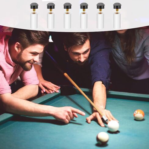 12Pcs Slip On Pool Cue Tips, Replacement with White Pool Cue Stick Ferrules, Billiard Stick Tips for Snooker and Pool Cues, Pool Table Accessories, Screw On Pool Cue Tips Stick Equipment in Saudi Arabia