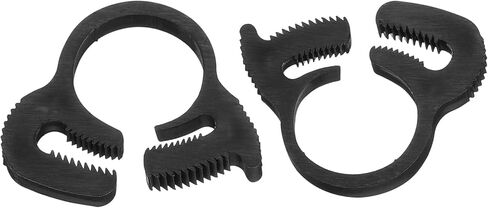 uxcell 2 Pcs Double Snap Grip Hose Clamps, Plastic 16.9-19 Mm/0.67-0.75 Inches Inner Dia Adjustable Several Ratcheting Tubing Clamp for Home, White in Saudi Arabia
